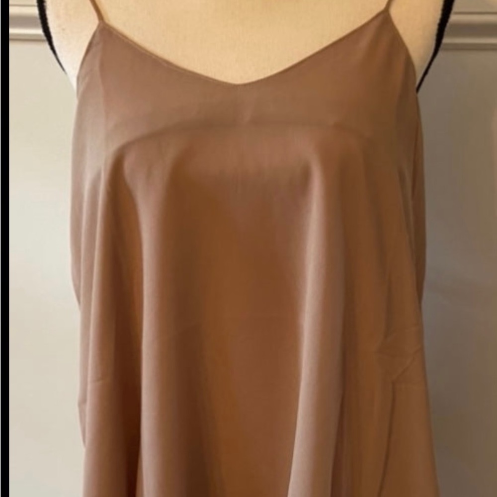 Lined camisole in taupe